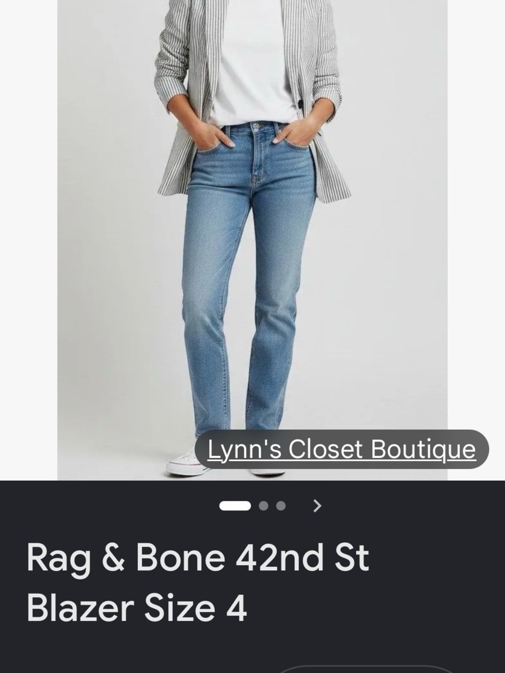 rag & bone Gray Pinstripe Blazer